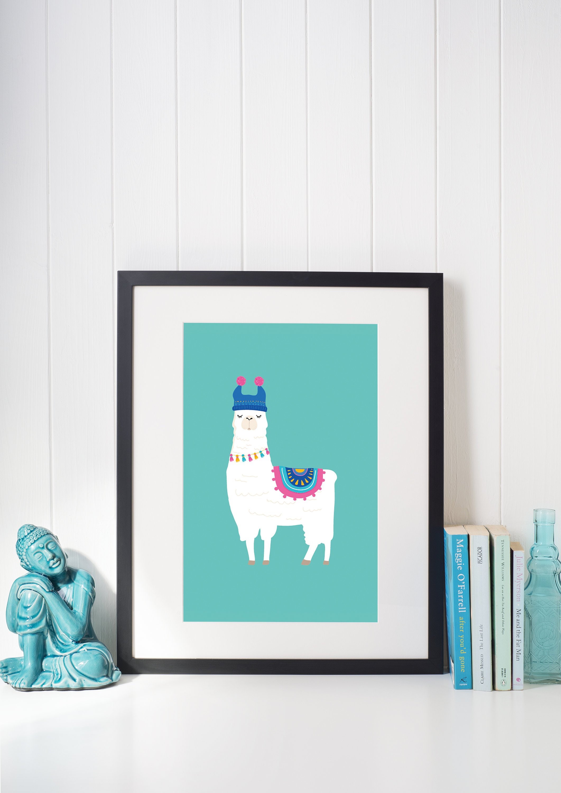 Llama Wall Art / Ilustración vectorial minimalista / IMPRESIÓN Etsy