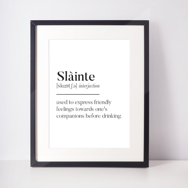 Slàinte Scots UNFRAMED PRINT Scotland Slang Definition Scottish
