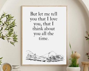 Caledonia But Let Me Tell You That I Love You UNFRAMED PRINT | Scots Independence Scotland Definition Scottish | Housewarming Gift for Dad