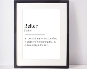 Belter Scots UNFRAMED PRINT Scotland Slang Definition Scottish