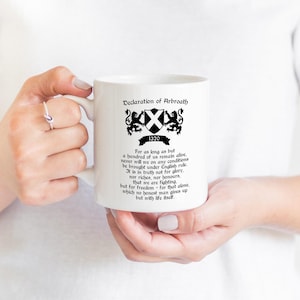 Declaration of Arbroath Mug: Scottish Independence Gift