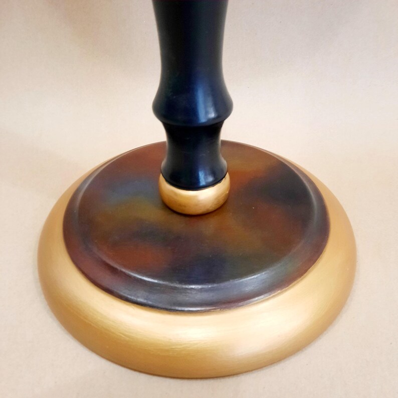 Unique Vintage French Hand Painted Side Table, Parrot Jungle Theme