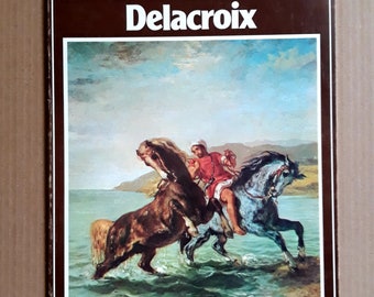 Eugene Delacroix 1979 Vintage Franse grote kunst wordt afgedrukt & referentie zachte cover boek Grands peintres chefs-D'Oeuvre de L'Art condition A +