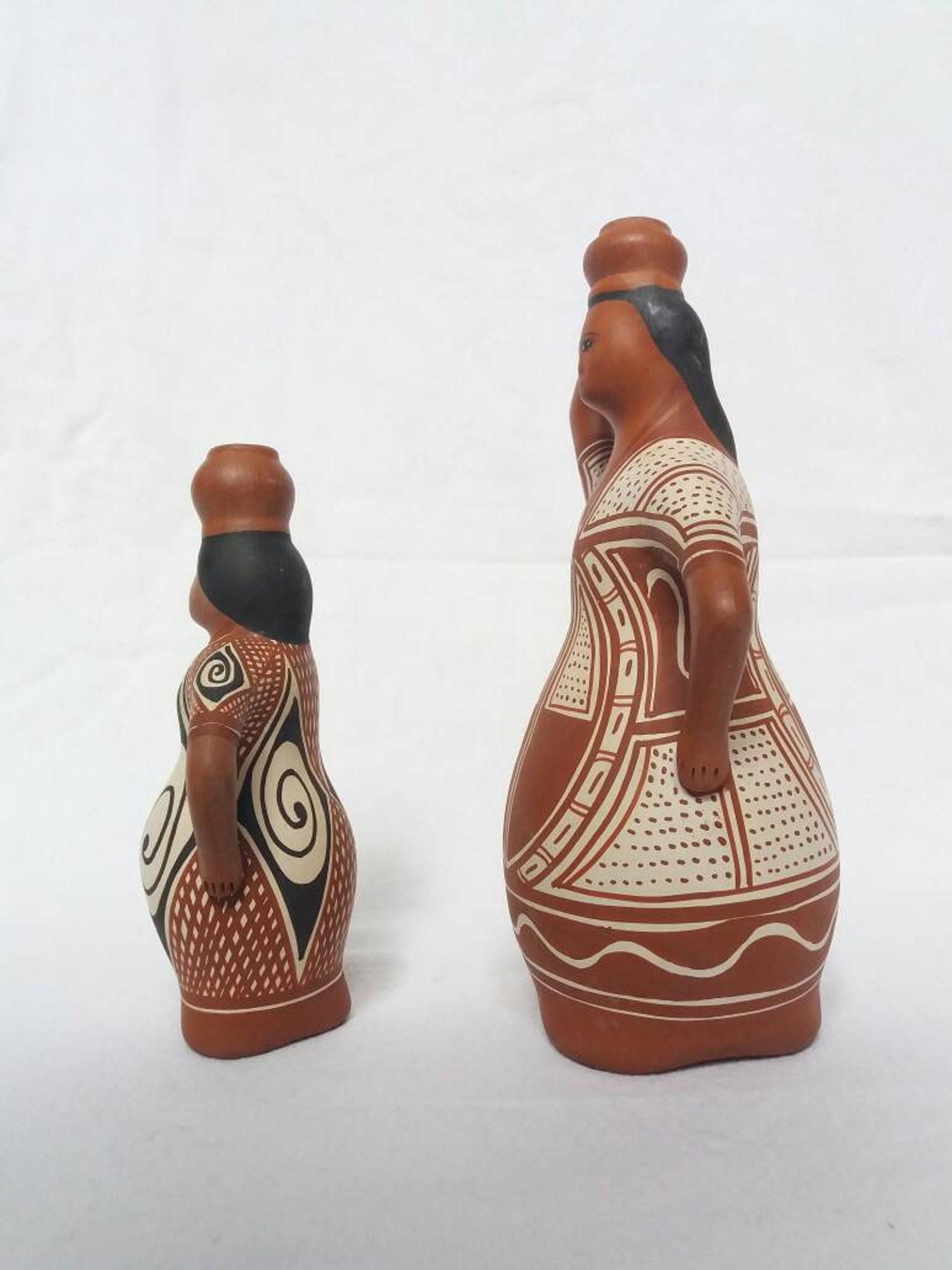 Pair Vintage Quibor Lara Venezuelan Pottery Native Women | Etsy 