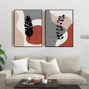 Boho Wall Art Gallery Wall Set, Mid Century Modern Prints, Bohemian Decor Wall Art Prints, Printable Wall Art, Boho Home Decor Neutral
