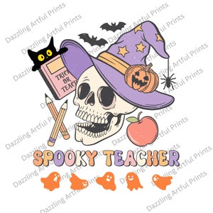 Trendy Halloween Fall PNG, Spooky Teacher Png, Teacher Png Sublimation, Teacher Png Shirt Design, Halloween Boo Ghost Png Digital Download
