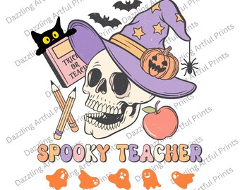Trendy Halloween Fall PNG, Spooky Teacher Png, Teacher Png Sublimation, Teacher Png Shirt Design, Halloween Boo Ghost Png Digital Download