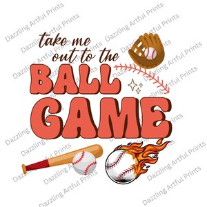 Take me out to the ballgame png, Baseball clipart, Baseball Sublimation, Digital Download, Love Baseball, Cute Baseball heart design, DTG