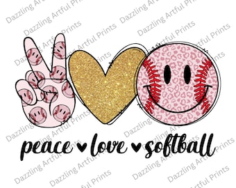 Peace love softball png, Softball Sublimation designs downloads, Softball png, png softball, png files for sublimation, Sublimation png