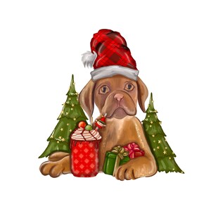 Christmas DOG Sublimation Design Dogge Png, Christmas Animal Png, Merry Christmas Png, Happy Christmas Png, Digital Download