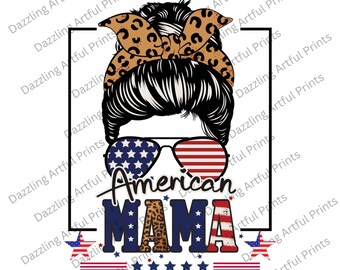 American Mama Png, 4th of July Png, Retro Png, Patriotic Sublimation Design, America Png, USA Png, Fourth of July Sublimation Png Design