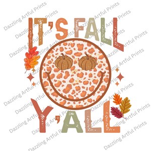 Retro Smiley Face Its Fall Yall Pumpkin,Pumpkin Season Png,Sublimation Design,Fall Sublimation,Smiley Face,Retro Fall Png,Digital Download