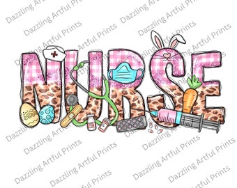 Easter Nurse png sublimation design download, Nurse life png, Nursing png, Easter Day png, sublimate designs download, Easter Png