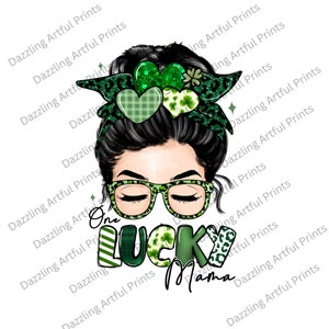 St. Patrick&#39;s Day Png,One Lucky Mama Png, Retro St. Patrick Sublimation Design, Leopard Cheetah Pattern Shirt, Saint Patrick Mama png