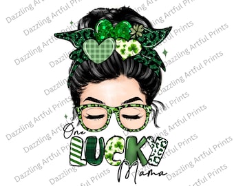 St. Patrick's Day Png,One Lucky Mama Png, Retro St. Patrick Sublimation Design, Leopard Cheetah Pattern Shirt, Saint Patrick Mama png