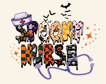 One Spooky Nurse Png Sublimation Design, Spooky Nurse Png, Halloween Nurse Png, Spooky Nurse Png, Leopard Halloween Png Design, Digital Download