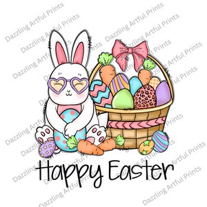 Happy Easter Bunny Png Sublimation Design,Easter Basket Png,Happy Easter,Easter Bunny Png,Easter Day Png,Western Easter Png,Digital Download
