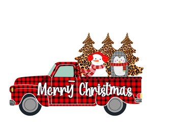 Merry Christmas, Truck Sublimation,Snowman Truck  Png, Digital Illustration, Sublimation File, Christmas Png, Png Sublimation, Christmas Png