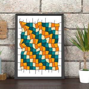 Square Modern Colorful Wall Art Large Art Print Abstract Wall Art Printable Art Multicolor Poster Large Poster Statement Artwork Home Decor