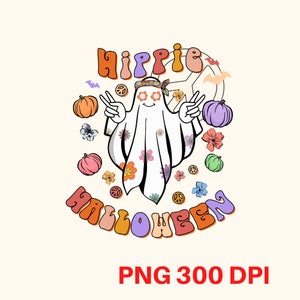 Halloween Png, Hippie Halloween Png, Halloween Sublimation Design, Retro Halloween Png, Fall Png, Spooky Png, Ghost Png, Pumpkin Png