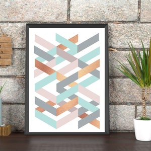Printable Wall Art, Green Bedroom Wall Art,Neutral Wall Art, Geometric Abstract Wall Art, Abstract Printable Art,Living Room Print,Large Art