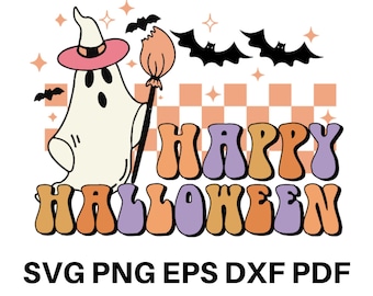 Happy Halloween Svg Png,Halloween Svg Cut File, Halloween Cricut, Halloween sign SVG, Cricut, Silhouette SVG, Halloween Shirt Svg , Bats Svg
