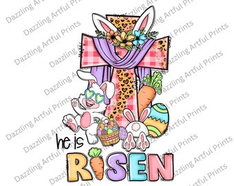 He is Risen PNG-Easter Sublimation Digital Design Download-christian png, bible verse png, christian easter png, spring florals png designs