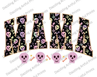 Retro Halloween Mama PNG, Retro Halloween png, Spooky Mama png, Mama png, Mama Sublimation, Sublimationsdesign, digitaler Download, Png-Datei