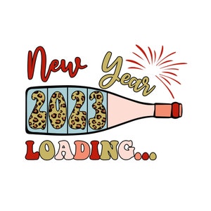 Nieuwjaar 2023 Laden png, Retro Nieuwjaar 2023 Sublimatie Download Ontwerp, Nieuwjaar png, Gelukkig Nieuwjaar png