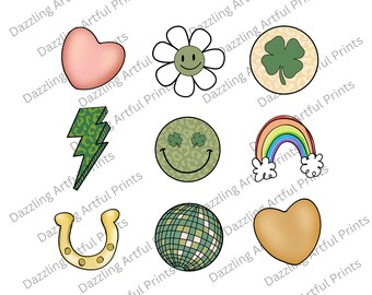 Saint Patricks Day Png, Regenbogen Png, Groovy Png Design, Grüne St. Patty Sublimation Design, Kleeblatt Png, Png Für Shirt, Trendy Png Design