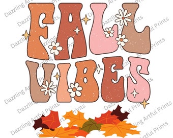 Fall Vibes PNG, Pumpkin Season Png, Sublimation Design, Fall Sublimation, Varsity Design, Pumpkin Png, Retro Fall Png, Digital Download