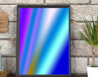 Printable Abstract Art, Watercolor Wall Art, Sky Print, Blue Watercolor Print, Blue Pink Abstract Art, Abstract Watercolor Art, Pastel Art