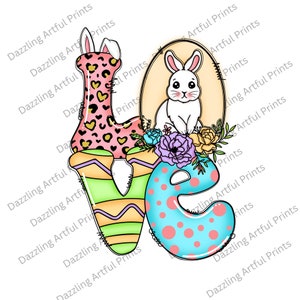 Love Easter bunny png sublimation design download, Easter Day png, Easter bunny png,Easter png, western love png, sublimate designs download