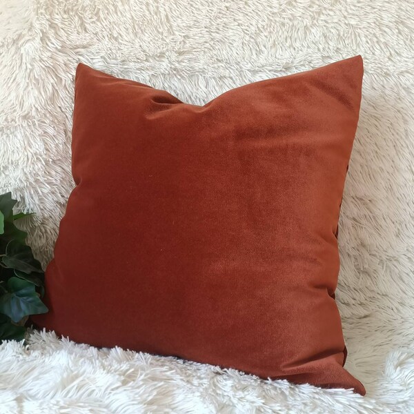 Terracotta Velvet Pillow Etsy
