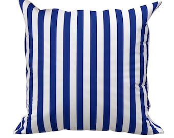 Blue White Striped pillow cover Striped width=0.7 inc, Navy stiped pillow indoor outdoor
