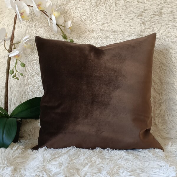 Dark Brown Pillow Etsy