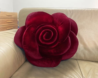 Burgundy velvet pillow, wine red Throw Pillow, rose pillow for home decoration, sofa pillow, couch pillow, euro sham, housewarming gift