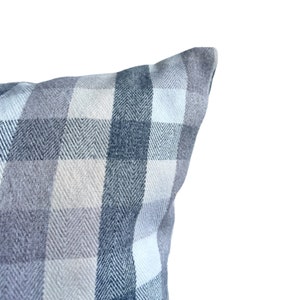 Plaid Linen Pillow Cover, herringbone Cushion, Euro Sham pillow cover, black beige check pillow cover,Custom ALL size, Lumbar pillow