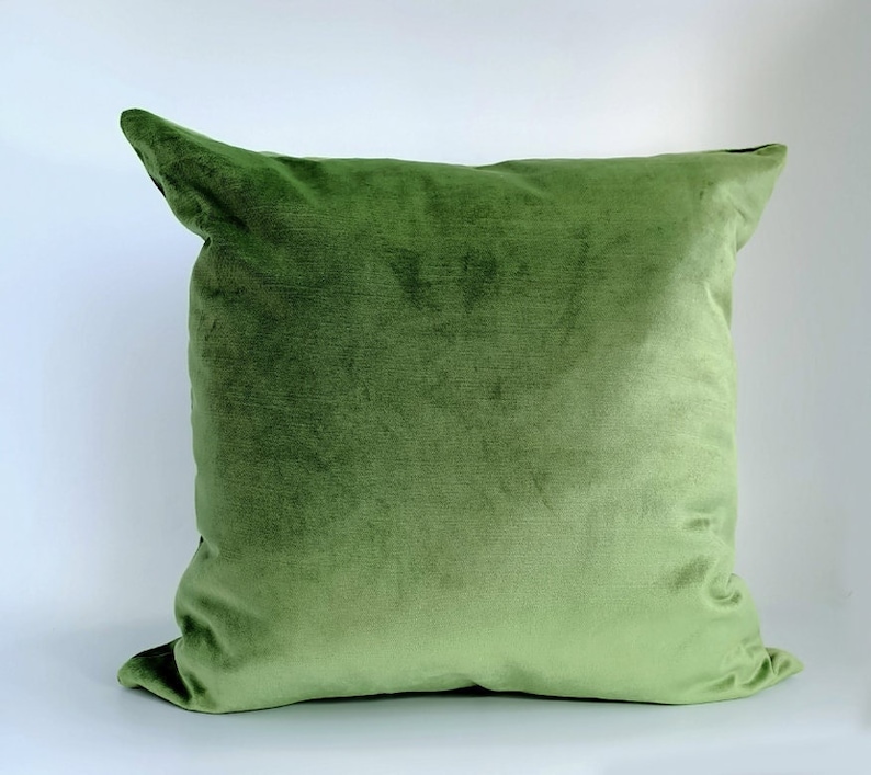 Green Throw Velvet Pillow Cover, Green Body Pillow, Lumbar Pillow for
