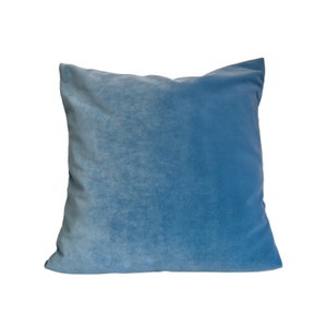 Blue velvet Pillow case, Light blue velvet pillow cover, throw pillow  Blue Pillow 18x18, Baby Blue sky blue pillow, Lumbar Blue Pillow