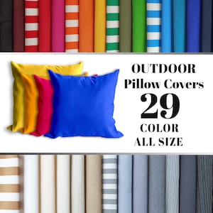 Fundas de almohada impermeables para exteriores, Funda de almohada para muebles Funda de cojín resistente a las manchas Jardín, Patio, Balcón, Todos los tamaños disponibles, Almohada de tiro imagen 1