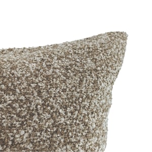 Dark Beige Boucle pillow cover, textured pillow, Bouclé cushion, Any Custom Sizes
