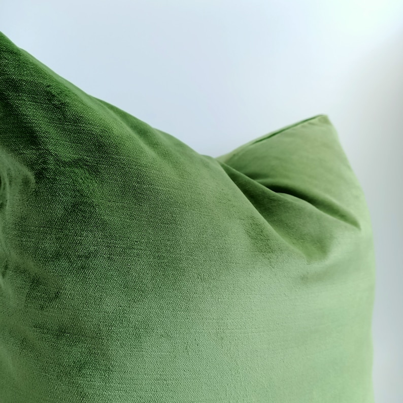 Green Throw Velvet Pillow Cover, Green Body Pillow, Lumbar Pillow for