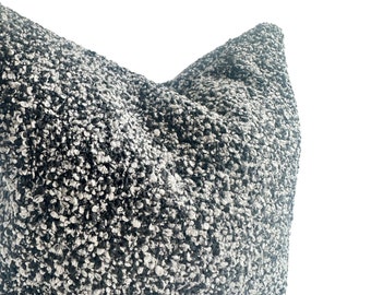 Gray Boucle pillow cover, gray soft pillow cover for Livingroom Couch Euro Sham Covers, Decorative Pillows, throw pillow, All Custom Sizes