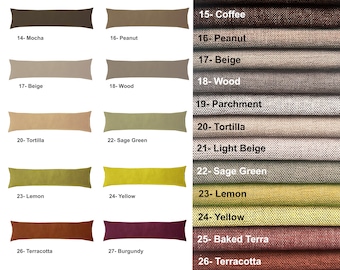 LINEN Lumbar pillow case, linen throw pillow, solid linen cushion for Euro Sham, Living room,Couch, 39 colors, All Custom Sizes