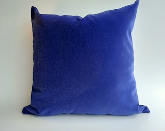 Funda de almohada de terciopelo azul marino, almohada azul marino sólido de terciopelo/almohada azul marino, almohadas de algodón azul marino, almohada de sofá de lujo