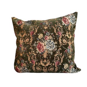 Fundas de almohada tejidas con motivos florales verdes, almohada vintage, almohada floral para sofá, tamaño personalizado, 7 colores