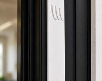 Unique Large Minimalist Contemporary White Concrete Mezuzah Case - Modern Mezuzah, White Mezuzah