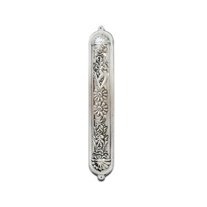 Unique Floral 925 Sterling Silver Mezuzah Case