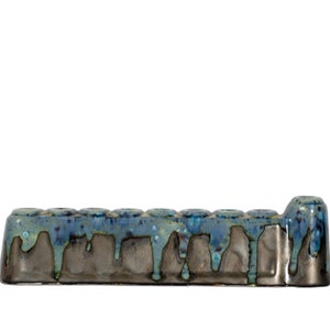 Menorah  Chanukiah black, vintage menorah for holiday of hanukkah menorah gifts colorful menorahs children's menorahs handmade menorah